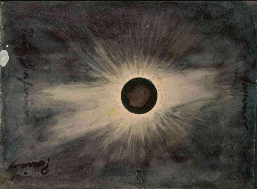 Dibujo del eclipse del 28 de mayo de 1900